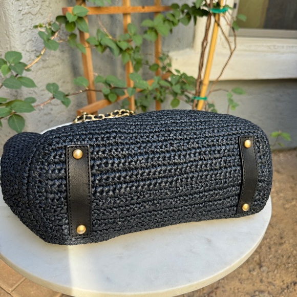 SOLD Chanel Raffia Chain Tote - Picture 8 of 13